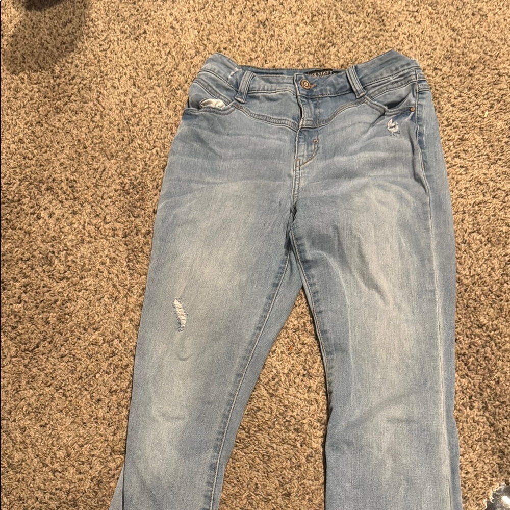 High Rise Light Blue Denim Jeans